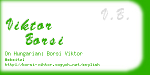 viktor borsi business card